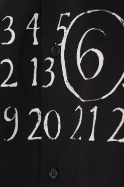 abito chemisier in popeline stampa logo numerico