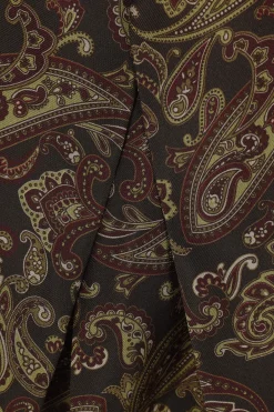abito lavallière in twill stampa paisley