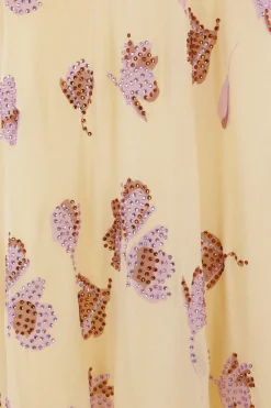 abito lungo in georgette stampa floreale
