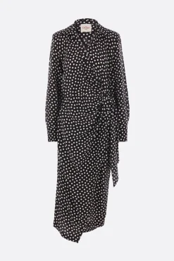 abito midi Como in crepe de chine