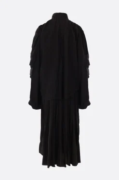 abito midi in seta crinkled
