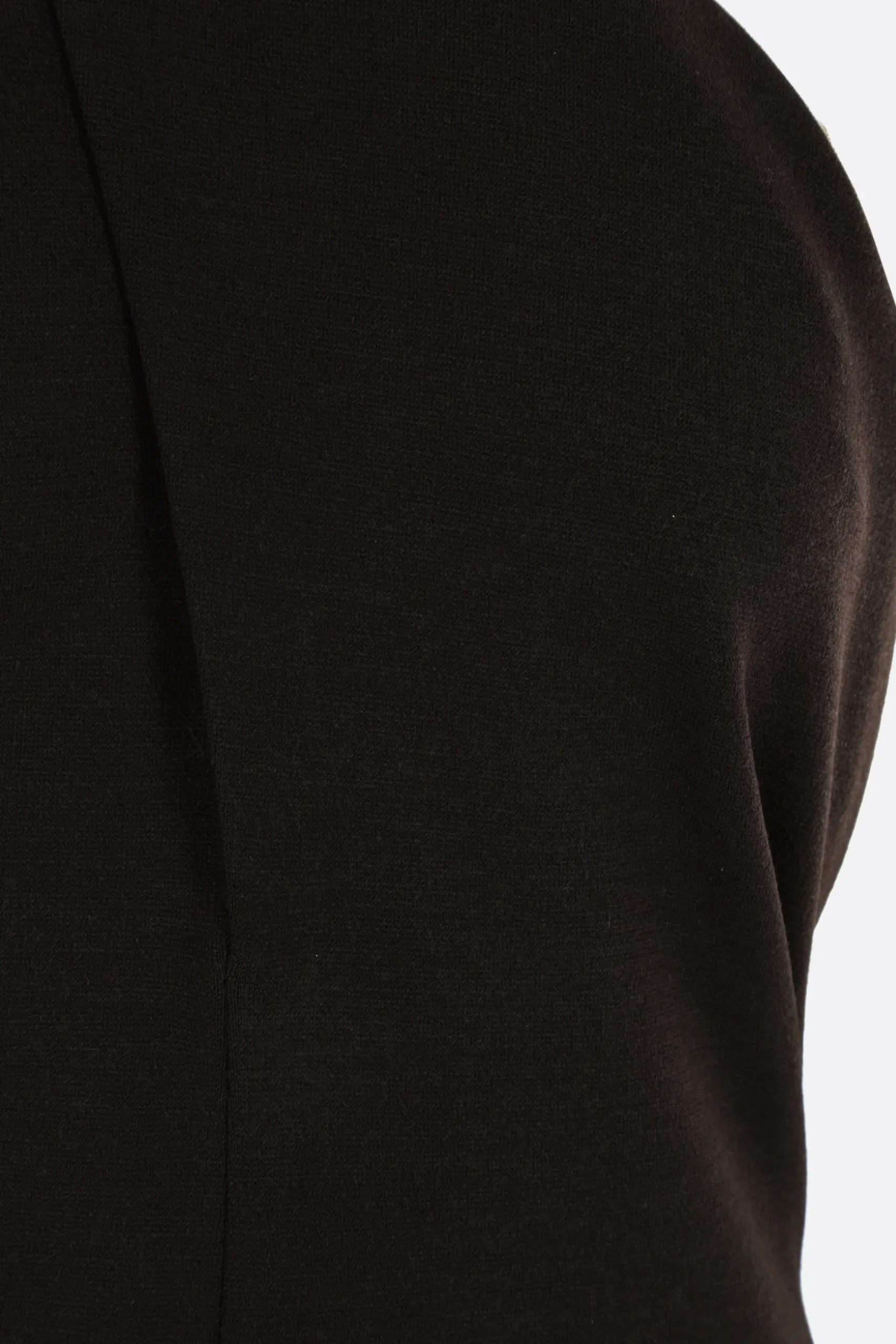 abito smanicato con cappuccio in maglia di misto lana