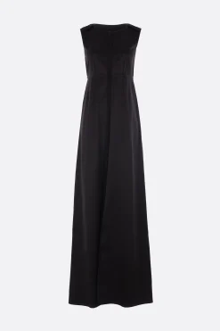 abito smanicato in crepe envers satin