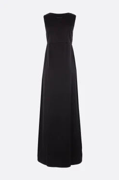 abito smanicato in crepe envers satin