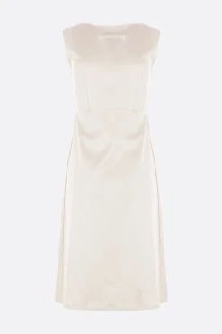 abito smanicato in crepe envers satin