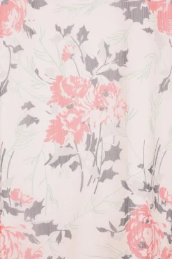 abito smanicato in seta stampa Peony
