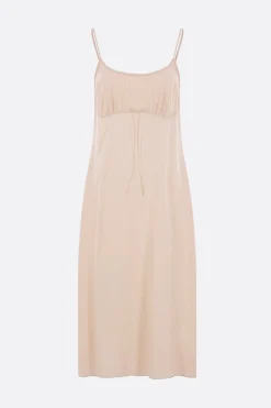 abito sottoveste in crepe de chine