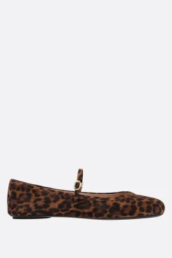 ballerina Carla in suede stampa leopardo