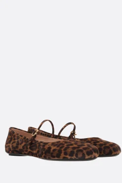 ballerina Carla in suede stampa leopardo