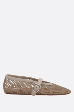 ballerina in rete e suede