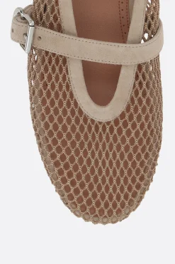 ballerina in rete e suede