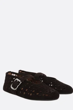 ballerina in suede laserato