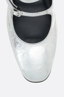 ballerina mary-jane Ariana in pelle laminata