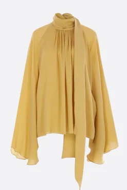 blusa in crepe de chine