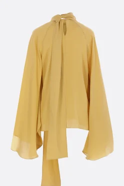 blusa in crepe de chine