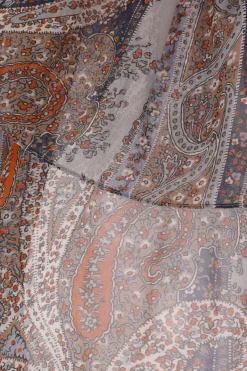 blusa in georgette di seta stampa paisley