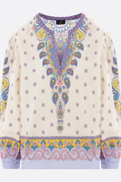 blusa in popeline stampato