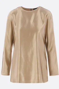 blusa in raso di seta tussah