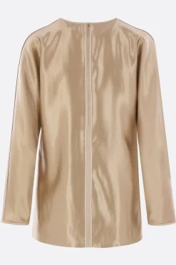 blusa in raso di seta tussah