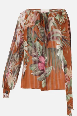 blusa monospalla Palinuro in seta