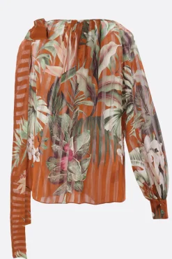 blusa monospalla Palinuro in seta