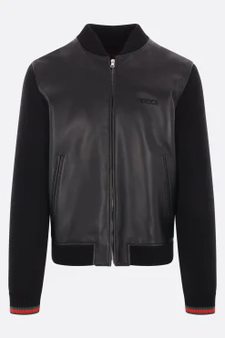 bomber in nappa e maglia