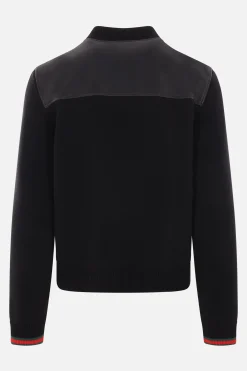 bomber in nappa e maglia