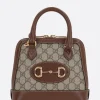 borsa a mano Gucci Horsebit 1955 mini in tessuto GG Supreme