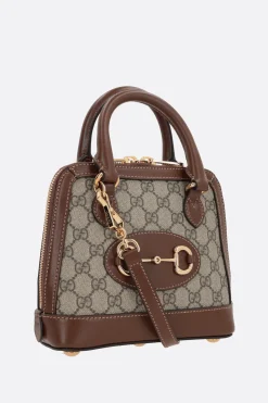 borsa a mano Gucci Horsebit 1955 mini in tessuto GG Supreme