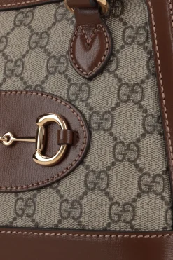 borsa a mano Gucci Horsebit 1955 mini in tessuto GG Supreme