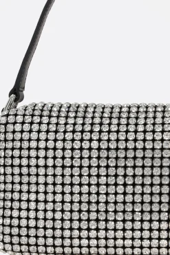 borsa a mano Heiress media in rete con strass