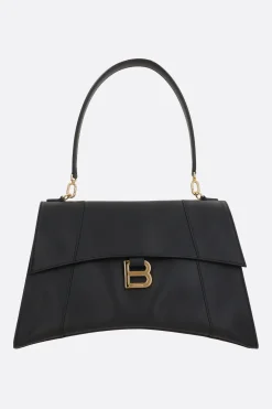 borsa a mano Hourglass Soft media in pelle liscia