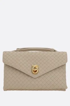 borsa a mano Knot Lock in Intrecciato nappa