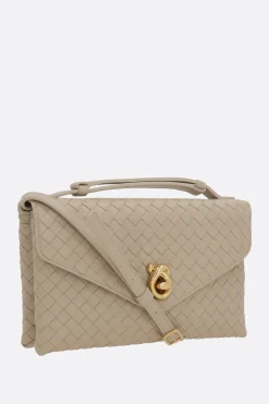 borsa a mano Knot Lock in Intrecciato nappa