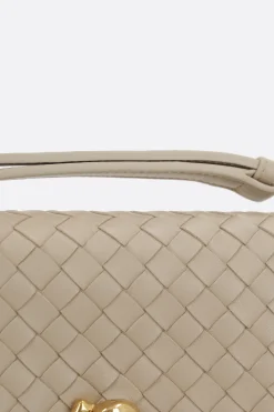 borsa a mano Knot Lock in Intrecciato nappa