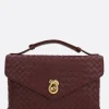 borsa a mano Knot Lock in Intrecciato nappa