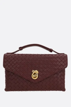 borsa a mano Knot Lock in Intrecciato nappa