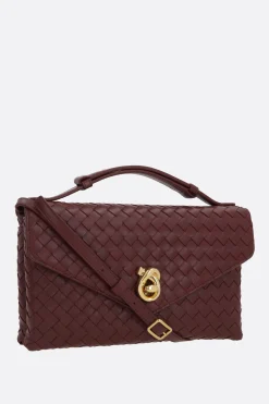 borsa a mano Knot Lock in Intrecciato nappa