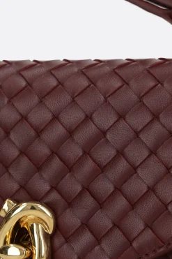 borsa a mano Knot Lock in Intrecciato nappa