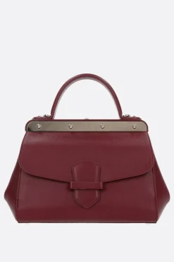 borsa a mano Margherita media in pelle texturizzata