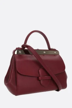 borsa a mano Margherita media in pelle texturizzata