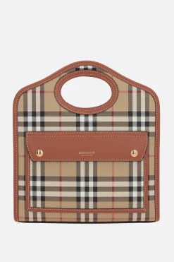 borsa a mano Pocket mini in canvas resinato