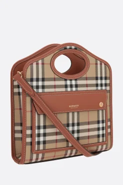 borsa a mano Pocket mini in canvas resinato