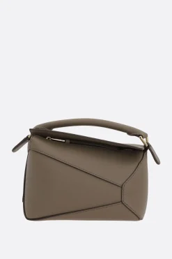 borsa a mano Puzzle Edge mini in pelle martellata