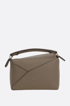 borsa a mano Puzzle Edge mini in pelle martellata