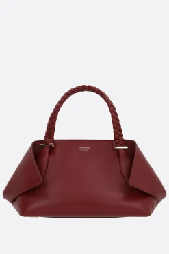 borsa a mano Scarf media in pelle liscia