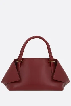borsa a mano Scarf media in pelle liscia