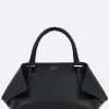 borsa a mano Scarf media in pelle liscia