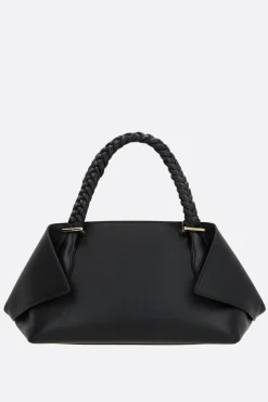 borsa a mano Scarf media in pelle liscia
