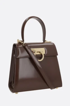 borsa a mano Top Handle small in pelle spazzolata